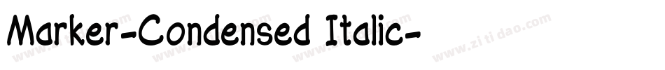 Marker-Condensed Italic字体转换